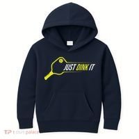 Pickleball Gift Funny Just Dink It Pickleball Kids Hoodie thumb 0