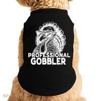 Professional Gobbler Funny Thanksgiving Turkey Doggie Tank thumb 0