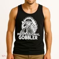 Professional Gobbler Funny Thanksgiving Turkey Tank Top thumb 3