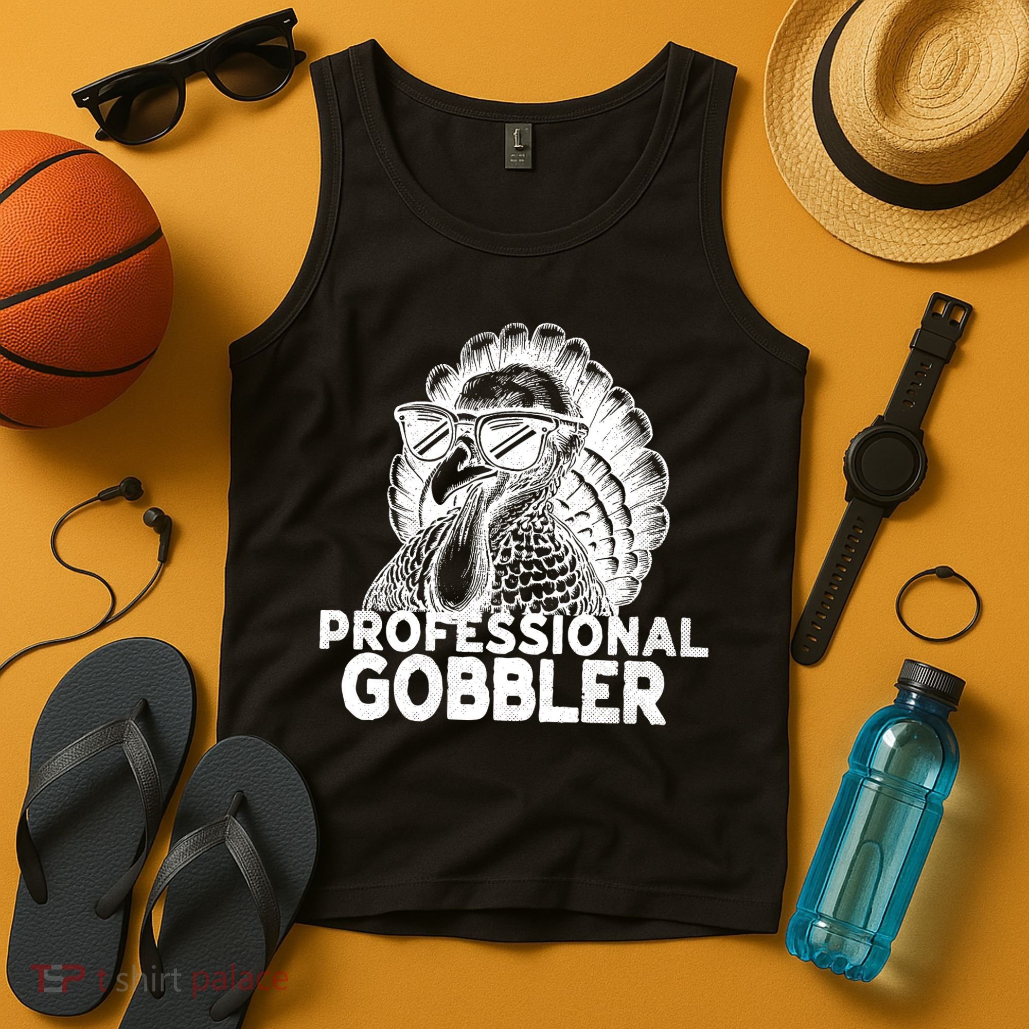 Professional Gobbler Funny Thanksgiving Turkey Tank Top