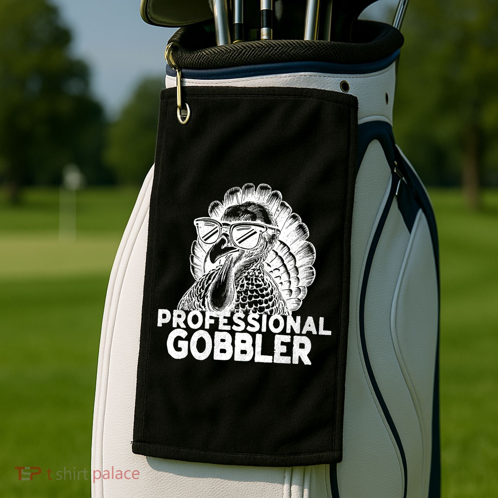 Professional Gobbler Funny Thanksgiving Turkey Golf Towel