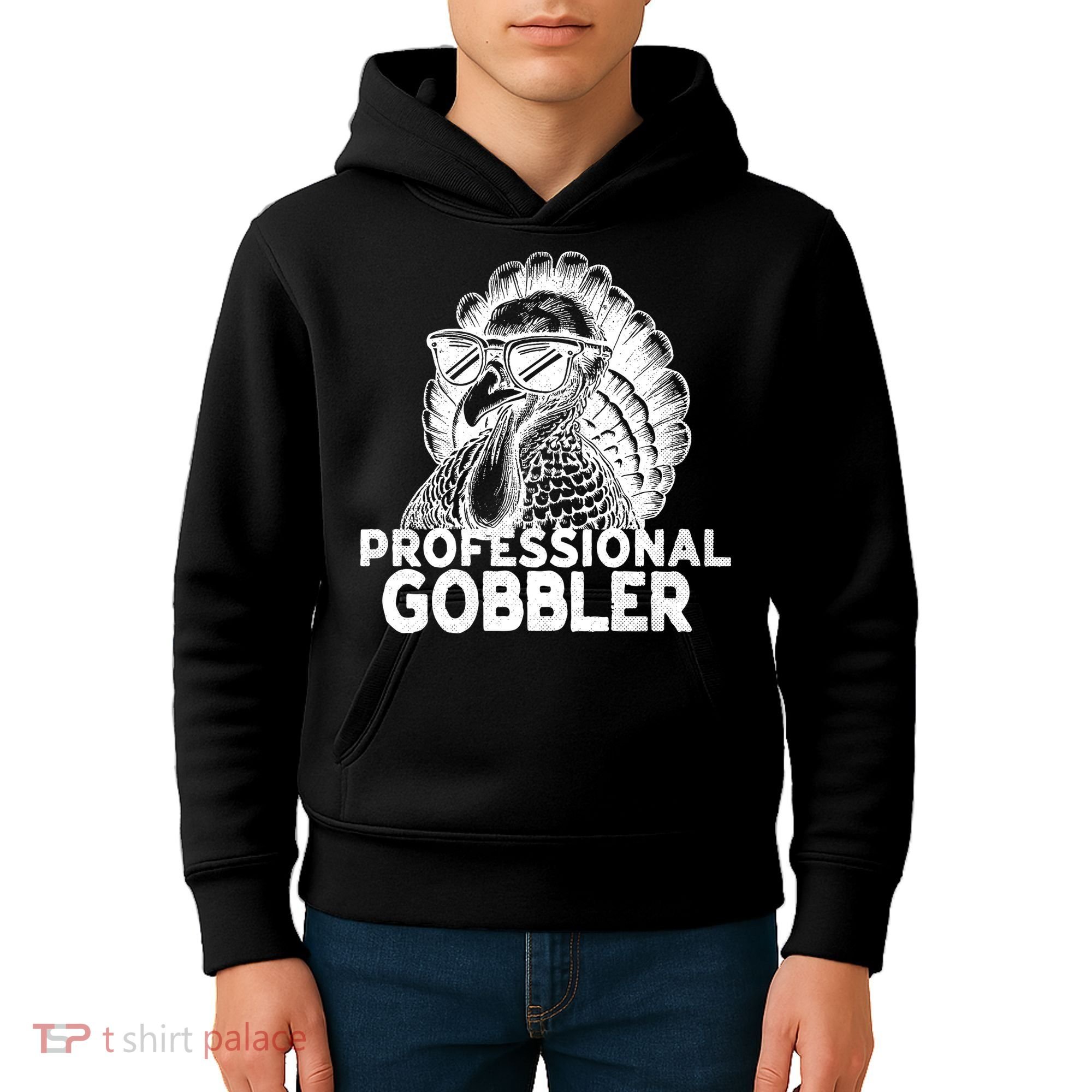 Professional Gobbler Funny Thanksgiving Turkey Kids Hoodie