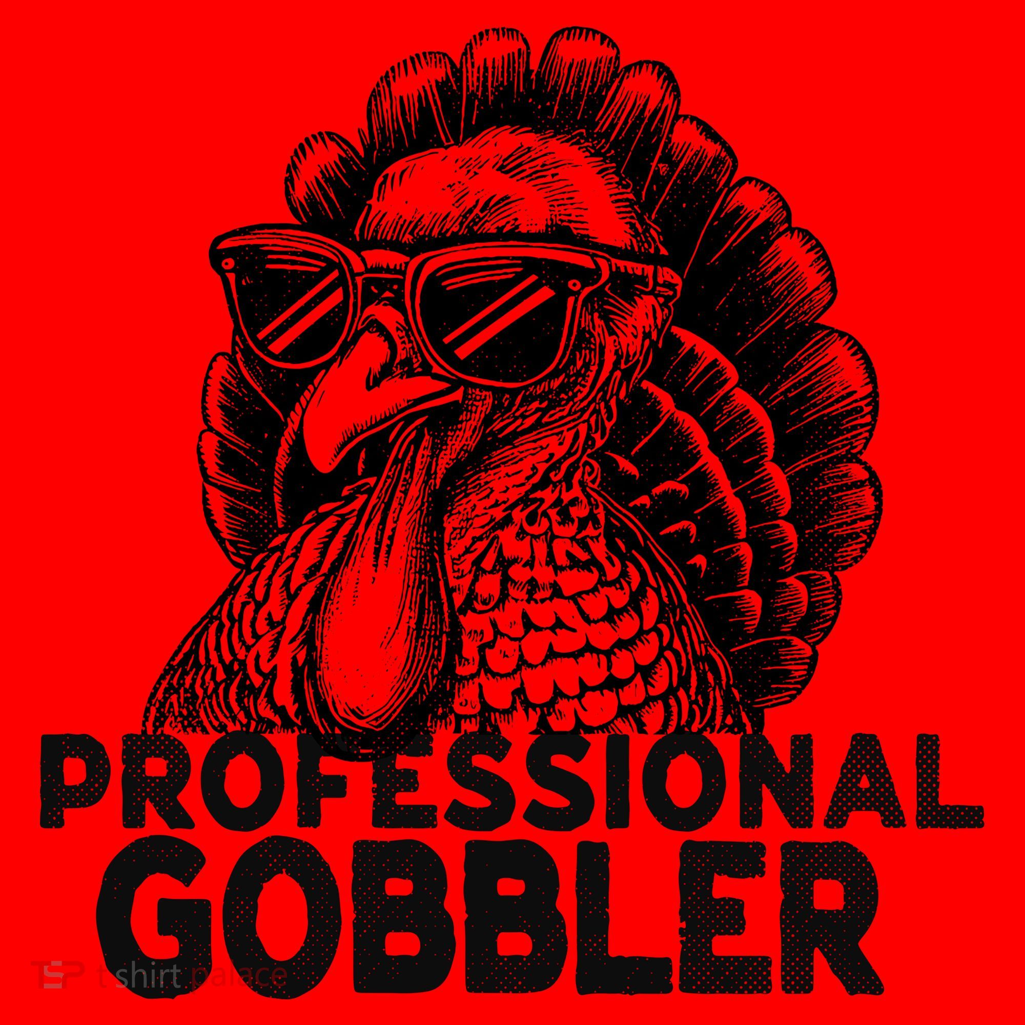 Professional Gobbler Funny Thanksgiving Turkey Santa Hat