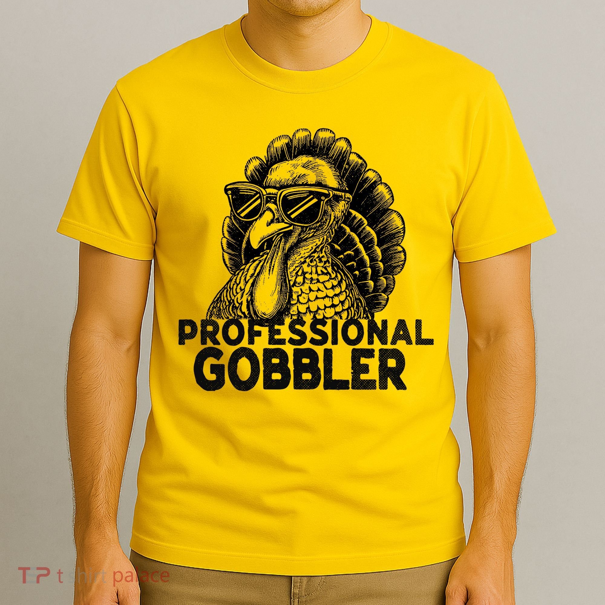 Professional Gobbler Funny Thanksgiving Turkey T-Shirt