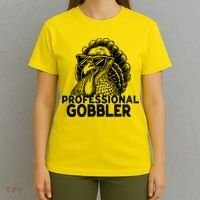 Professional Gobbler Funny Thanksgiving Turkey T-Shirt thumb 4