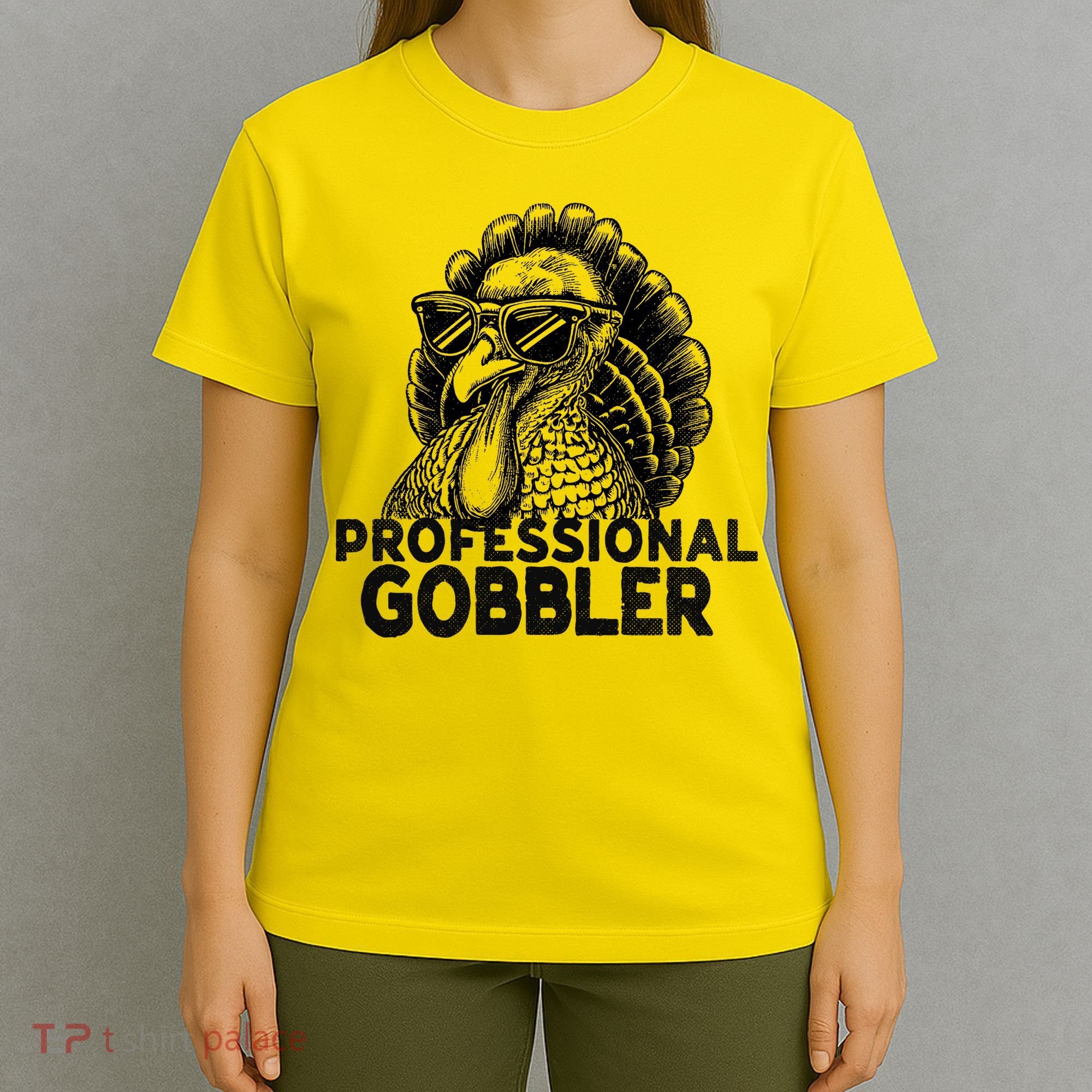 Professional Gobbler Funny Thanksgiving Turkey T-Shirt