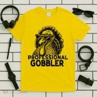 Professional Gobbler Funny Thanksgiving Turkey T-Shirt thumb 5