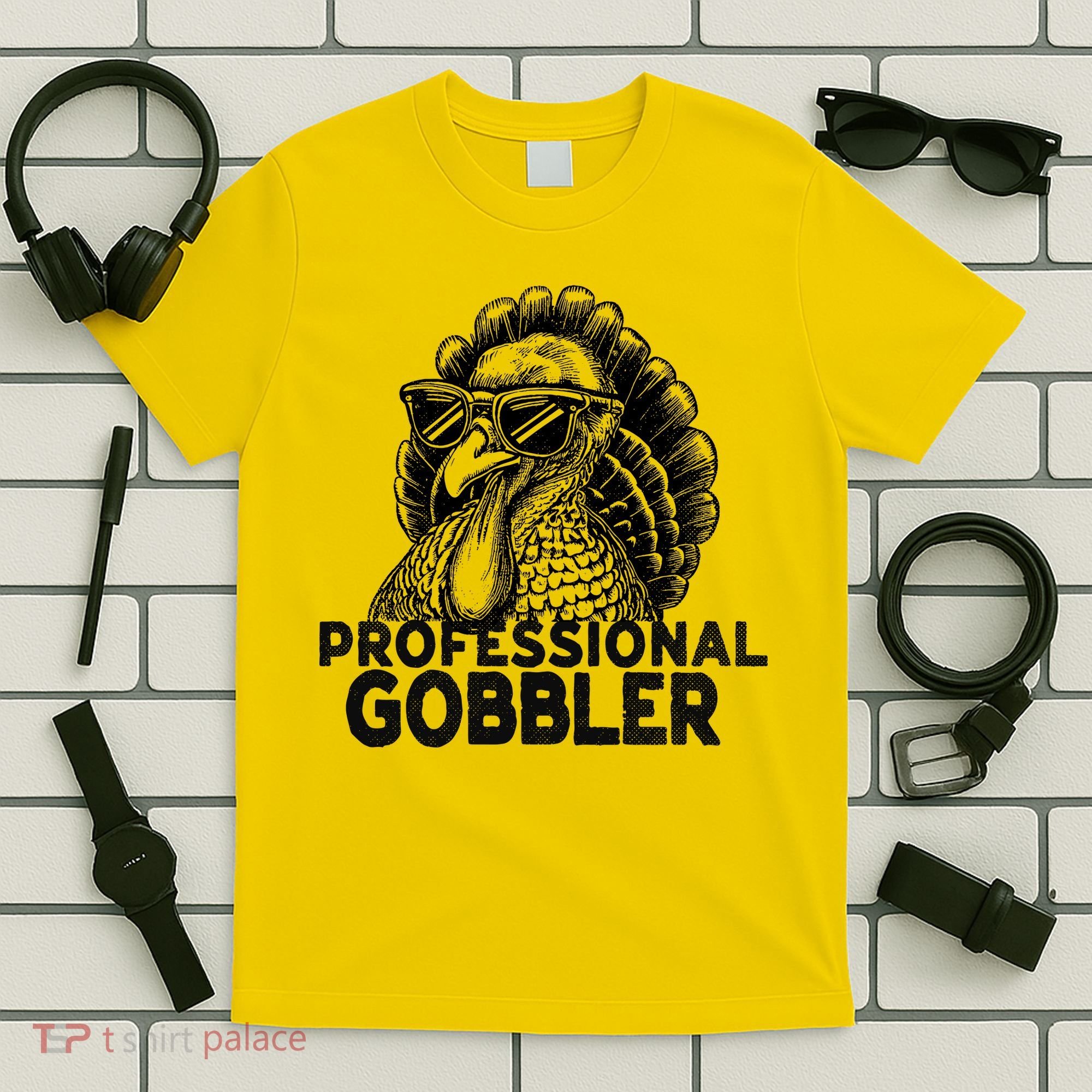 Professional Gobbler Funny Thanksgiving Turkey T-Shirt