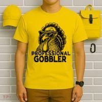 Professional Gobbler Funny Thanksgiving Turkey T-Shirt thumb 6