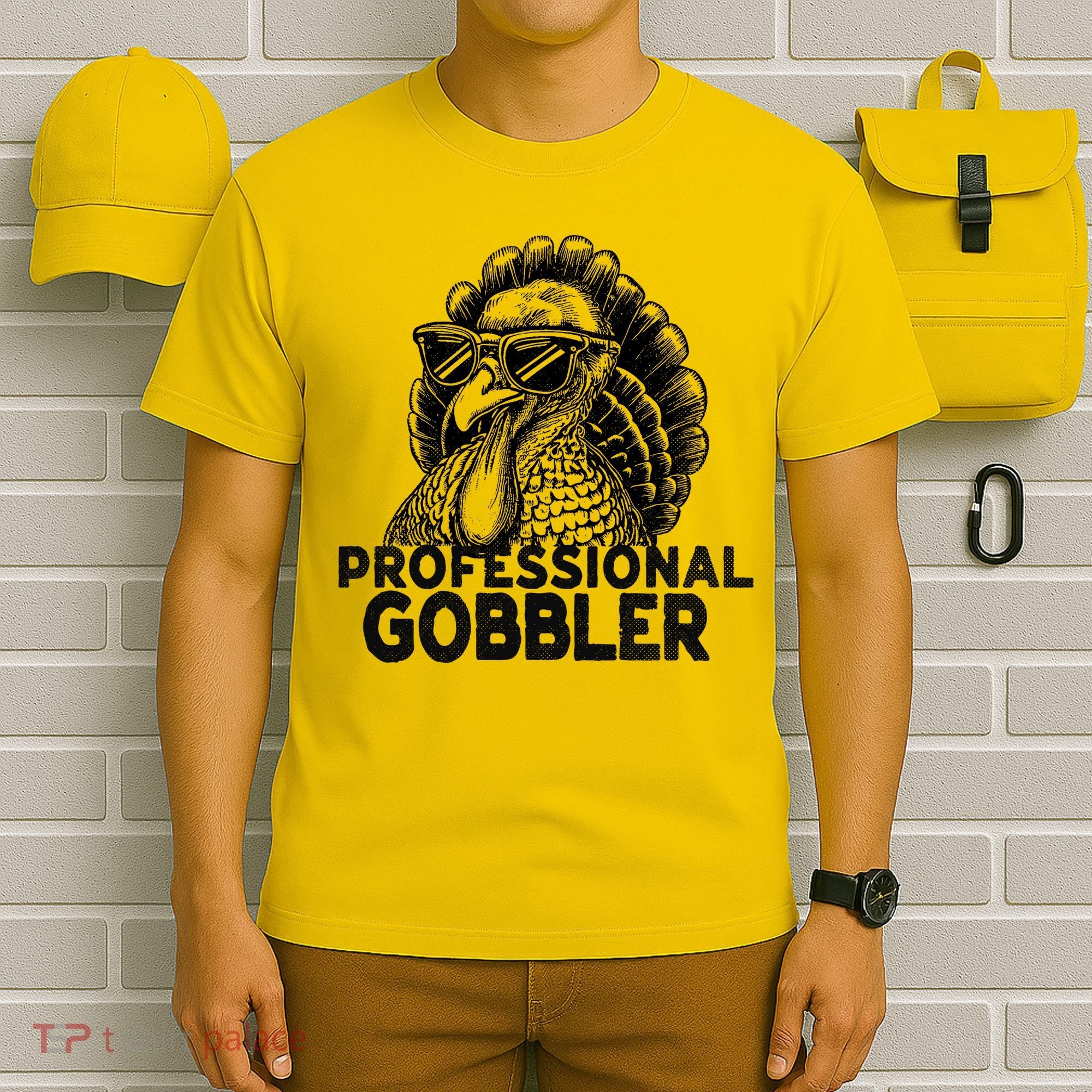Professional Gobbler Funny Thanksgiving Turkey T-Shirt