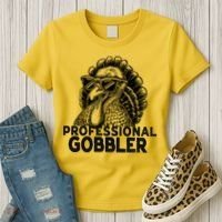 Professional Gobbler Funny Thanksgiving Turkey Women's T-Shirt thumb 3