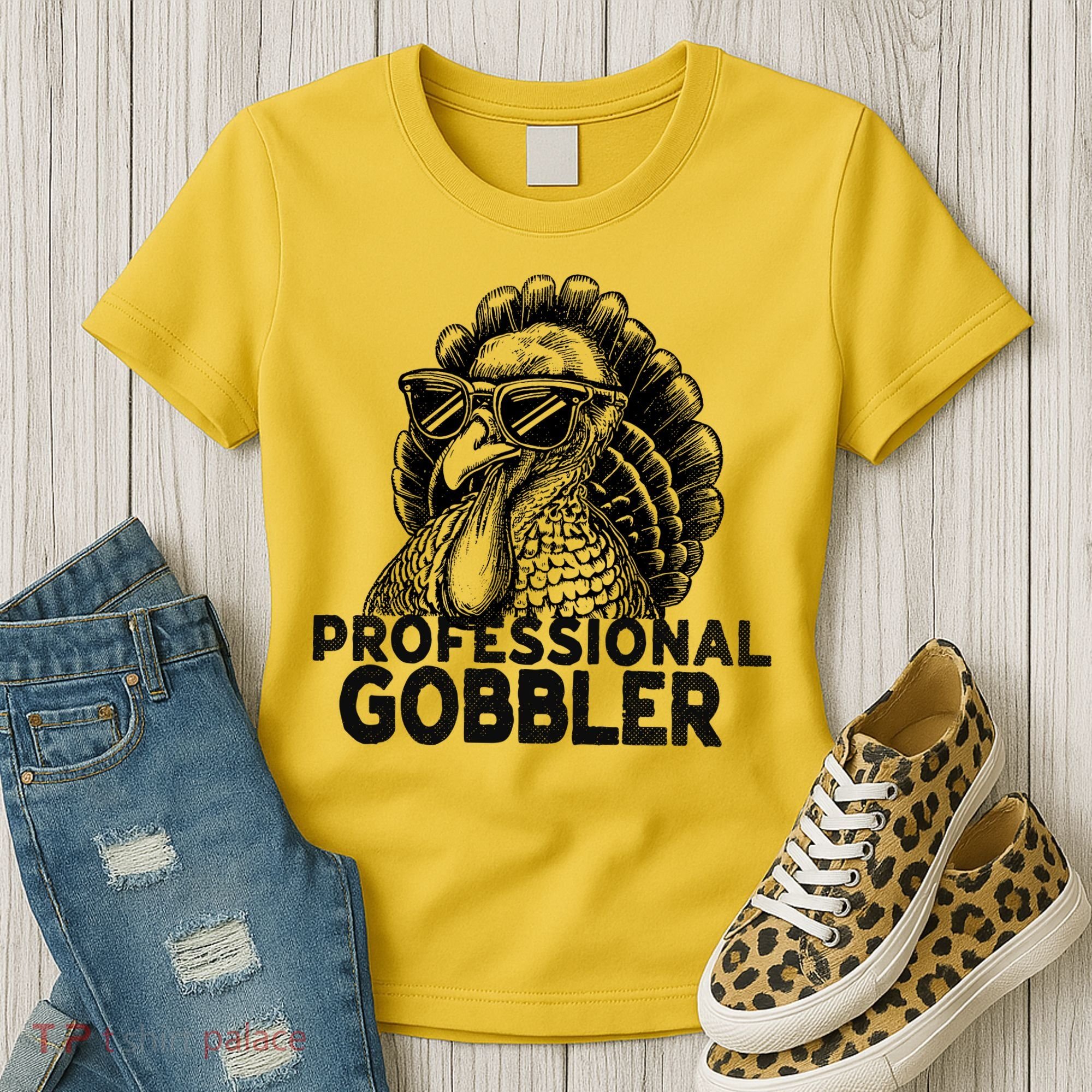Professional Gobbler Funny Thanksgiving Turkey Women's T-Shirt