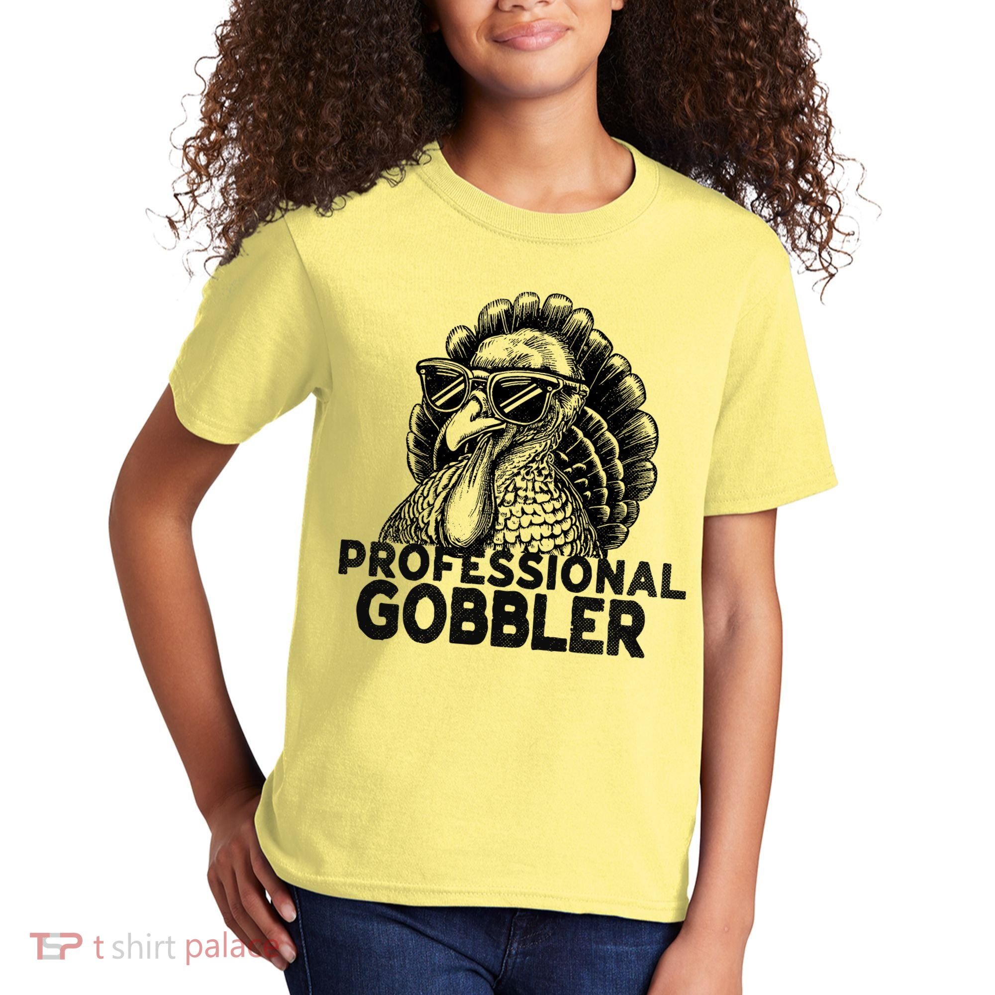 Professional Gobbler Funny Thanksgiving Turkey Kids T-Shirt