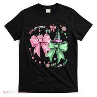 Pink Goes Good With Green Funny Halloween Witch T-Shirt thumb 0