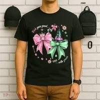 Pink Goes Good With Green Funny Halloween Witch T-Shirt thumb 6