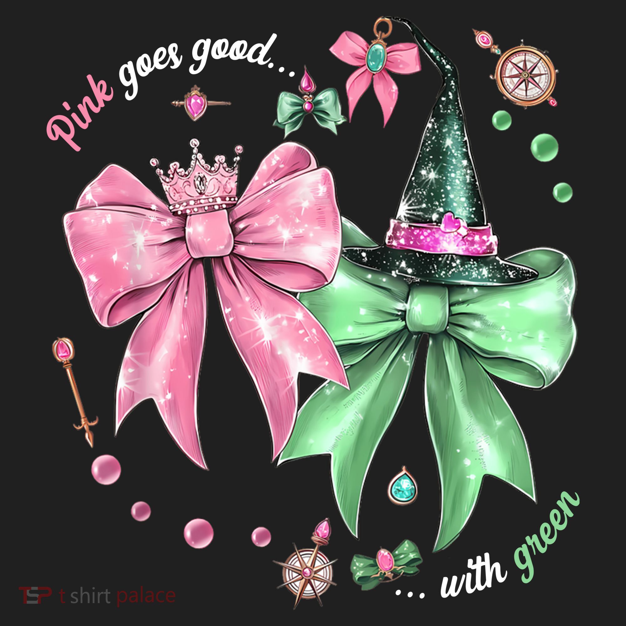 Pink Goes Good With Green Funny Halloween Witch Beanie