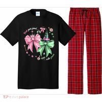 Pink Goes Good With Green Funny Halloween Witch Pajama Set thumb 0