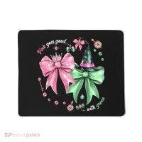 Pink Goes Good With Green Funny Halloween Witch Mousepad thumb 0