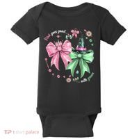 Pink Goes Good With Green Funny Halloween Witch Baby Bodysuit thumb 0