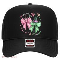 Pink Goes Good With Green Funny Halloween Witch Hat thumb 0