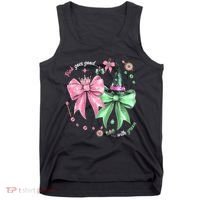 Pink Goes Good With Green Funny Halloween Witch Tank Top thumb 0