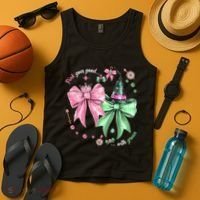 Pink Goes Good With Green Funny Halloween Witch Tank Top thumb 4