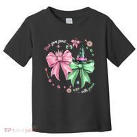 Pink Goes Good With Green Funny Halloween Witch Toddler T-Shirt thumb 0
