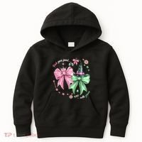 Pink Goes Good With Green Funny Halloween Witch Kids Hoodie thumb 0