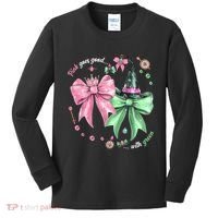 Pink Goes Good With Green Funny Halloween Witch Kids Long Sleeve Shirt thumb 0