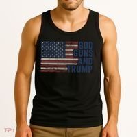 Pro God Gun Funny God Guns And Trump Tank Top thumb 3