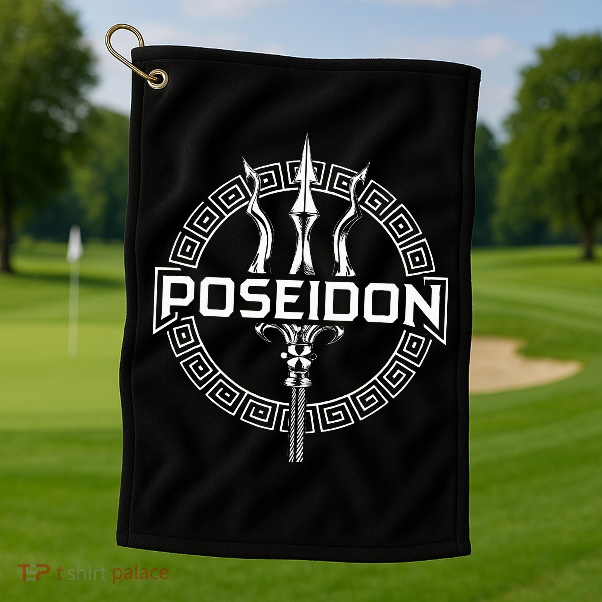 Poseidon Greek God Golf Towel