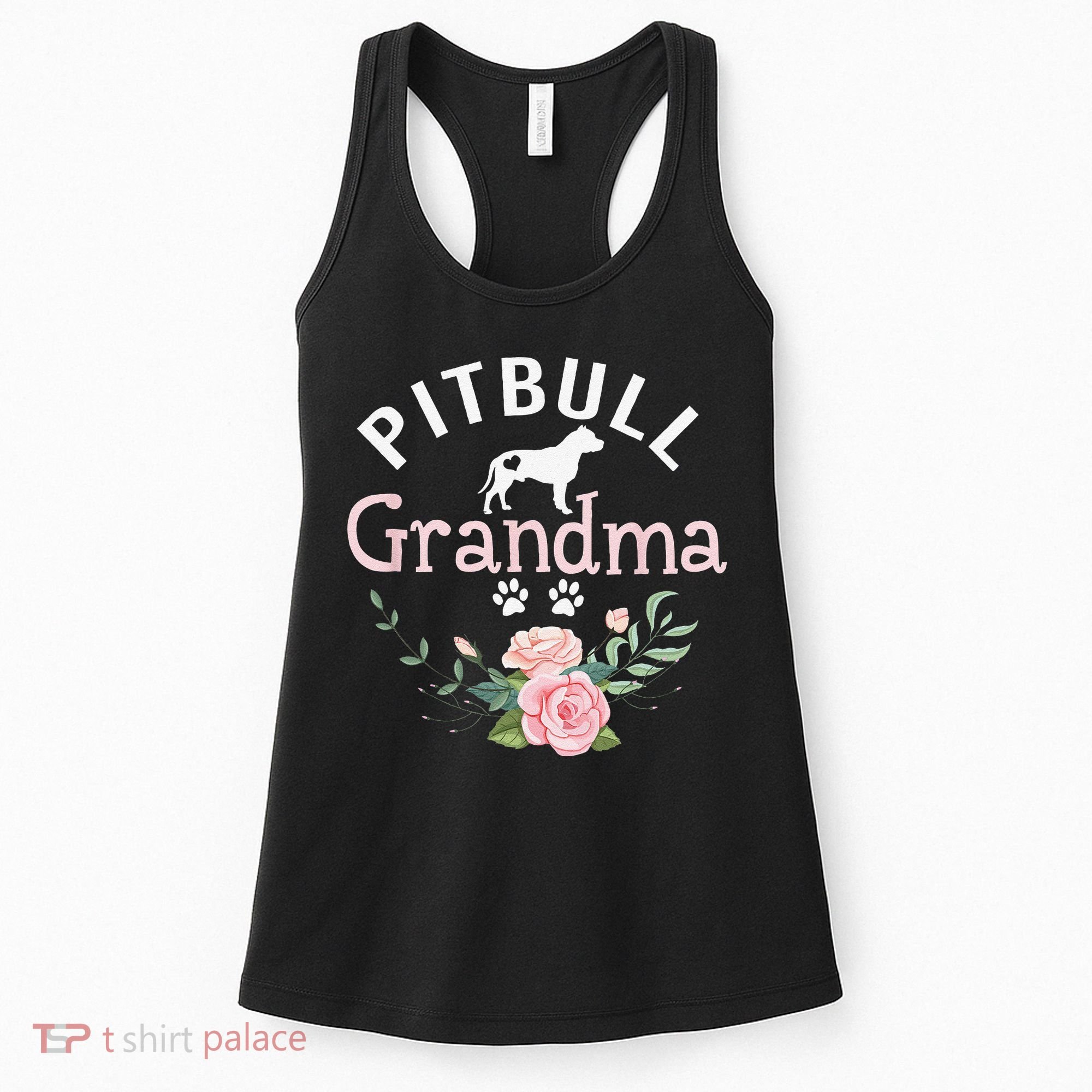 Pitbull Grandma Gifts Funny Mom Pitbull Dog Lover Christmas Women's Tank Top