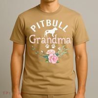 Pitbull Grandma Gifts Funny Mom Pitbull Dog Lover Christmas T-Shirt thumb 3
