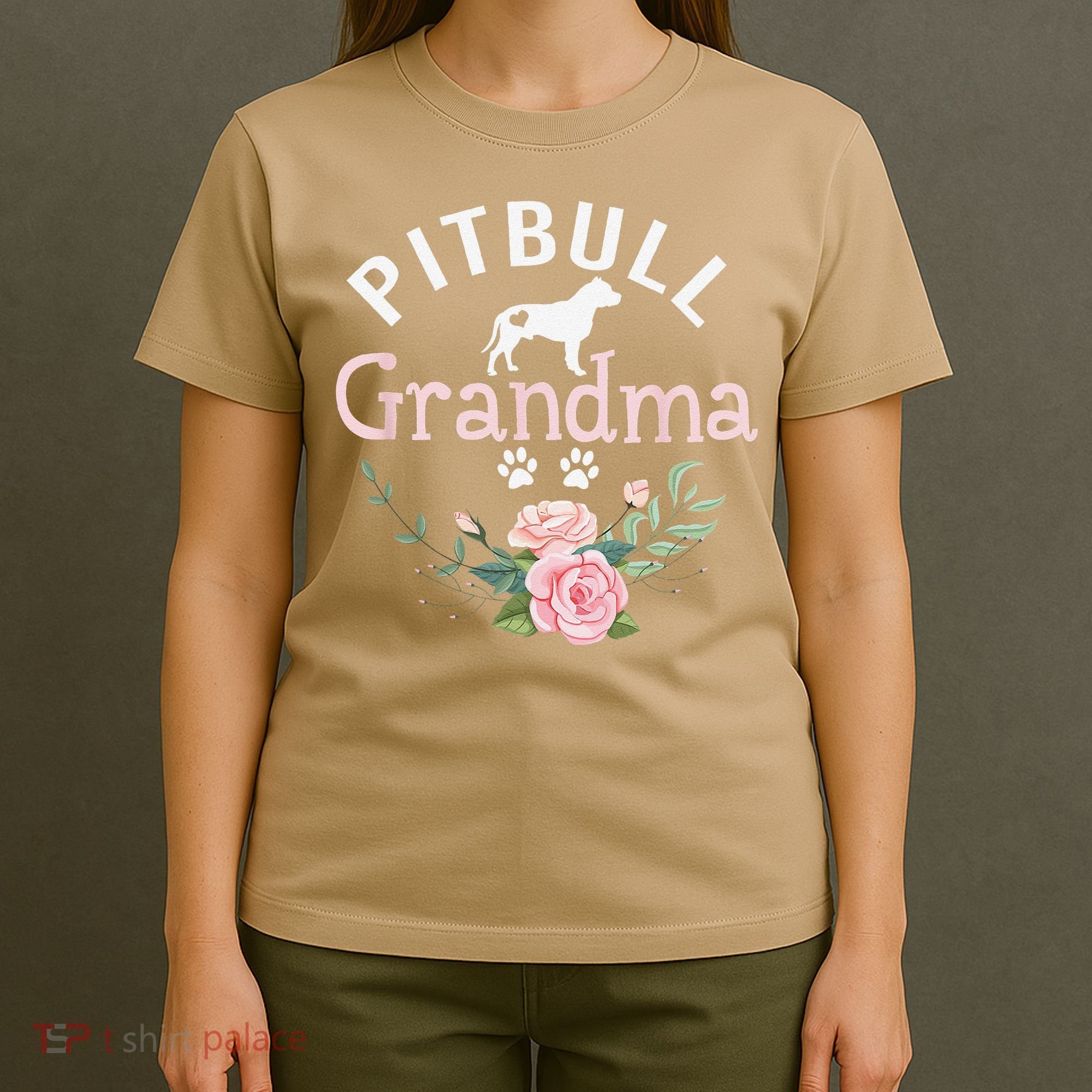 Pitbull Grandma Gifts Funny Mom Pitbull Dog Lover Christmas T-Shirt