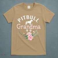 Pitbull Grandma Gifts Funny Mom Pitbull Dog Lover Christmas T-Shirt thumb 5