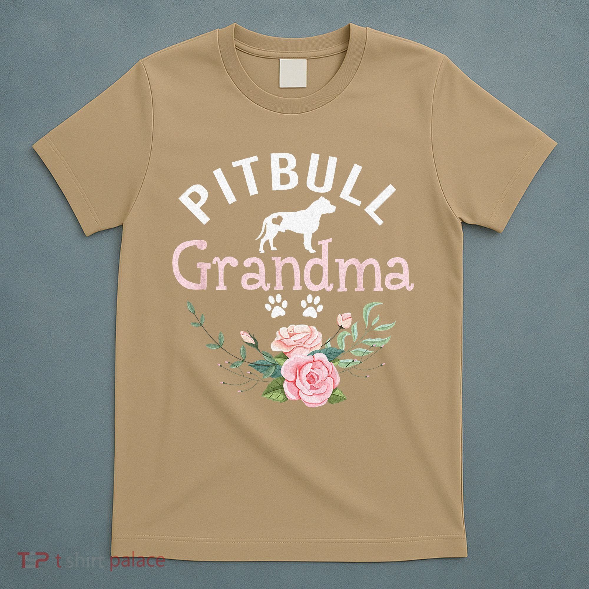 Pitbull Grandma Gifts Funny Mom Pitbull Dog Lover Christmas T-Shirt