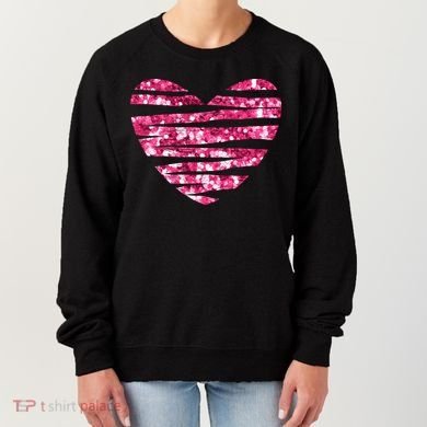 Pink Glitter Heart Cute Gift Women's Sweatshirt