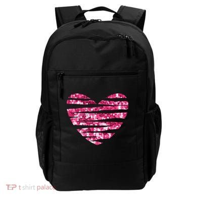 Pink Glitter Heart Cute Gift Backpack