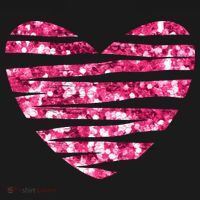 Pink Glitter Heart Cute Gift Backpack thumb 2