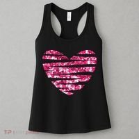 Pink Glitter Heart Cute Gift Women's Tank Top thumb 3