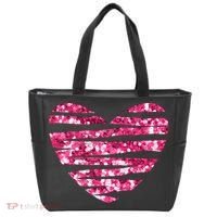Pink Glitter Heart Cute Gift Tote Bag thumb 0