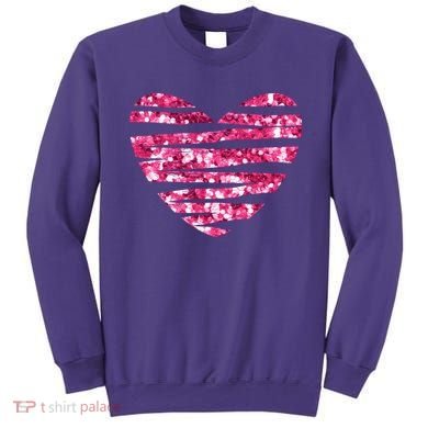 Pink Glitter Heart Cute Gift Sweatshirt