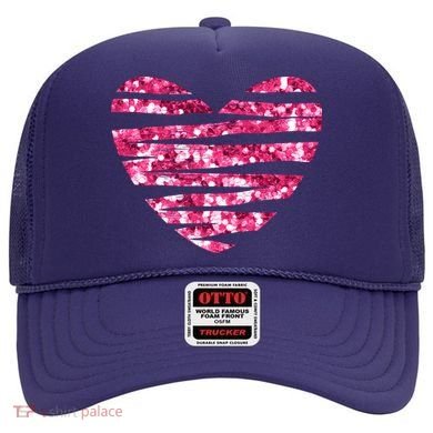 Pink Glitter Heart Cute Gift Hat