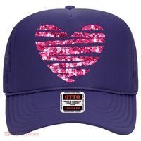 Pink Glitter Heart Cute Gift Hat thumb 0