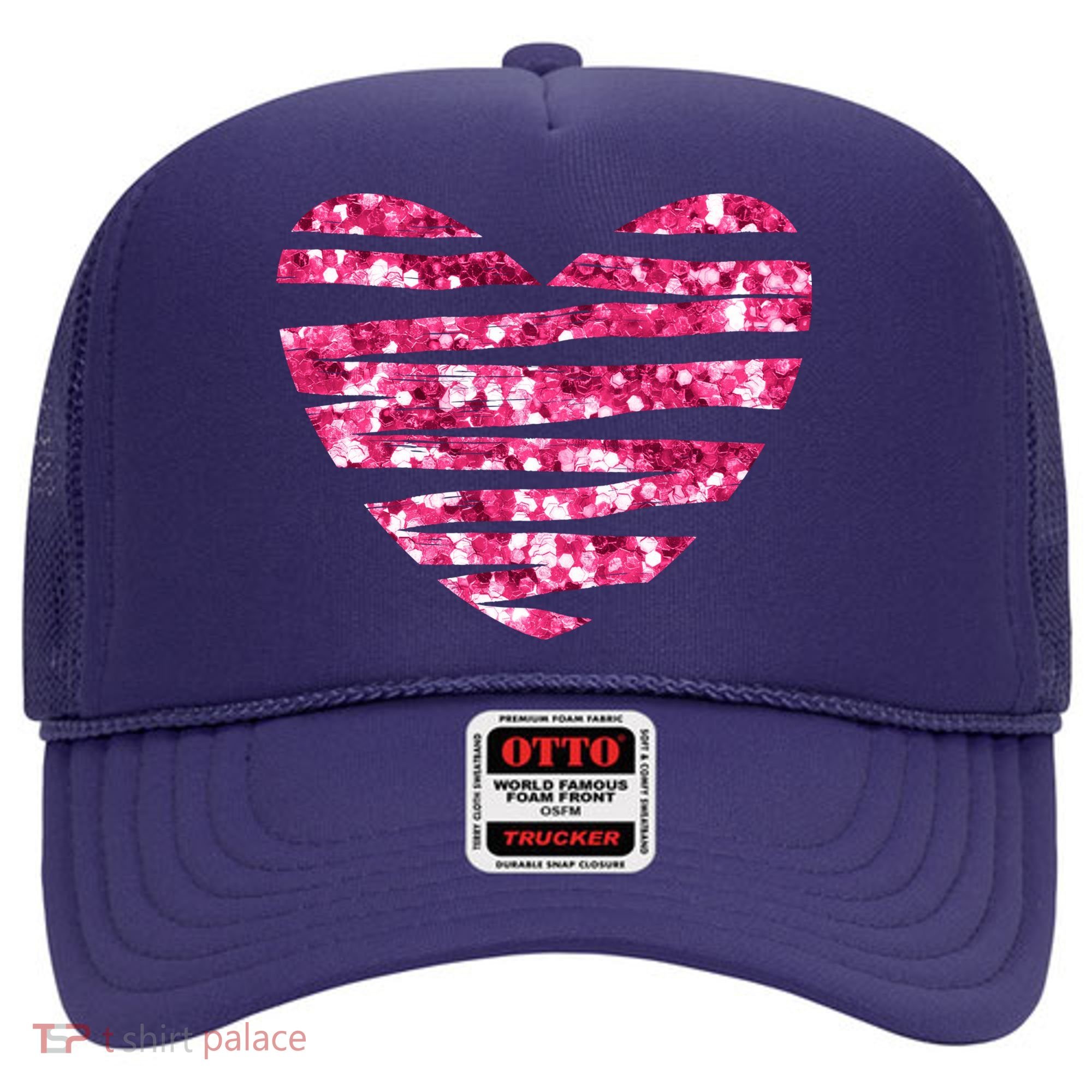 Pink Glitter Heart Cute Gift Hat