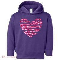 Pink Glitter Heart Cute Gift Toddler Hoodie thumb 0