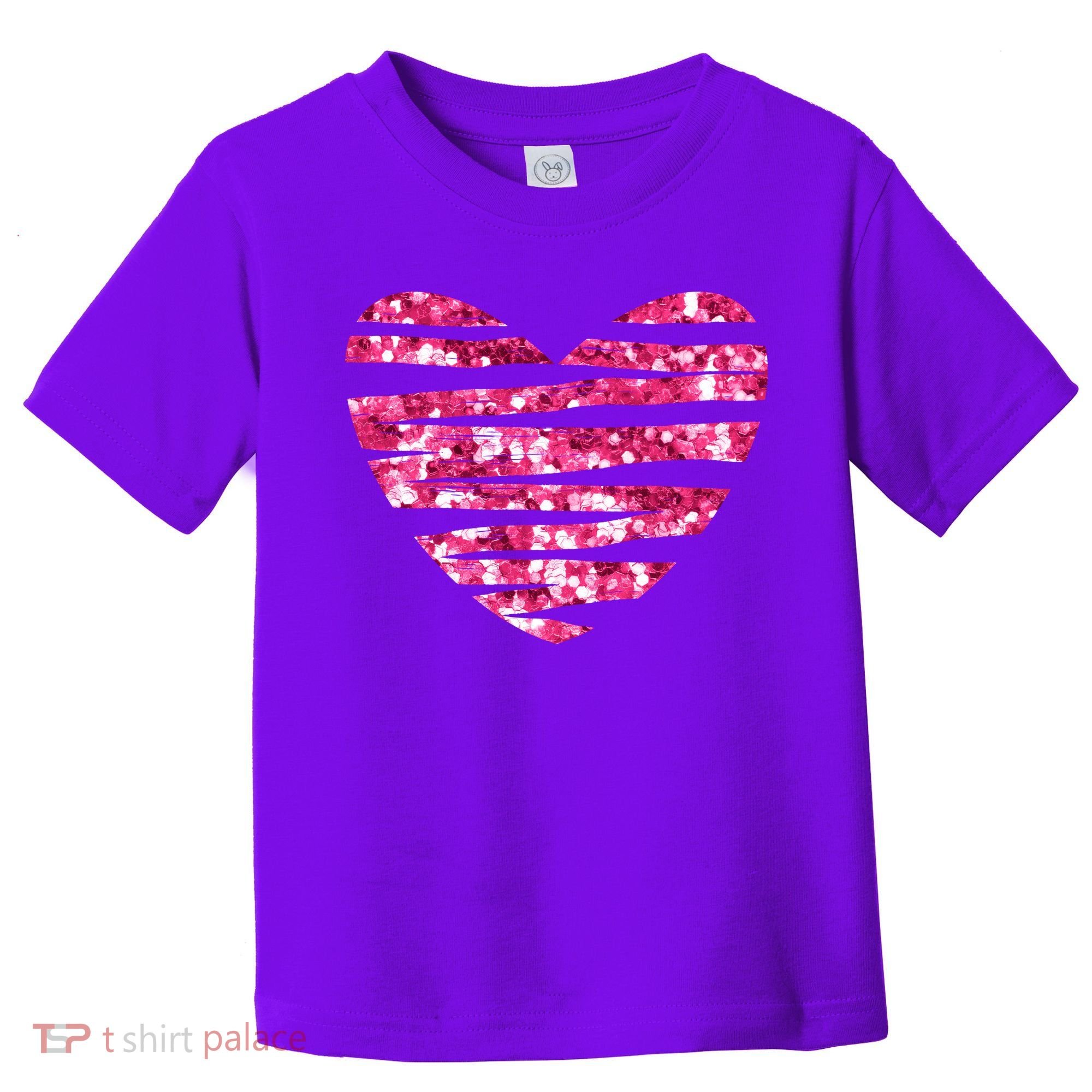 Pink Glitter Heart Cute Gift Toddler T-Shirt