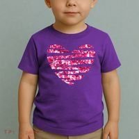Pink Glitter Heart Cute Gift Toddler T-Shirt thumb 2