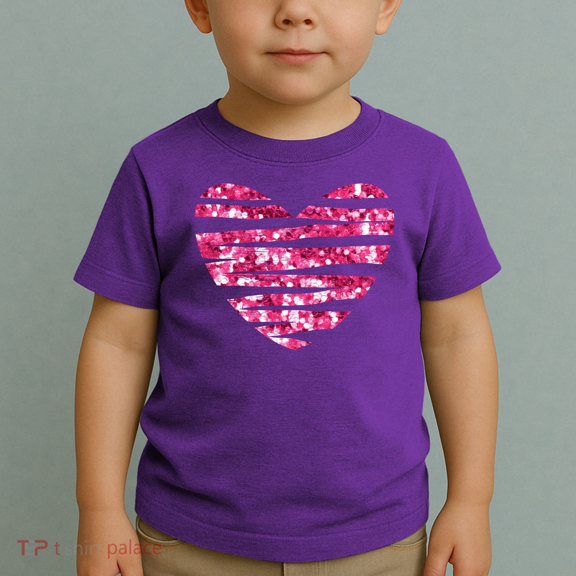Pink Glitter Heart Cute Gift Toddler T-Shirt