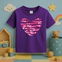 Pink Glitter Heart Cute Gift Toddler T-Shirt thumb 3